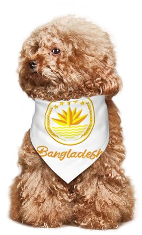 Hundhalsduk nationellt emblem av bangladesh hund bandana personlig hund triangel halsduk tvättbar hundhalsduk för katter vardagskläder födelsedagar