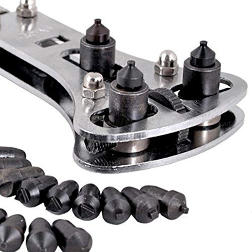 FAST WORLD SHOPPING Llave para abrir reloj, abridor de caja de reloj ajustable con 18 inserciones intercambiables, herramienta para abrir caja relojes, desenroscar fondos relojes profesional, kit
