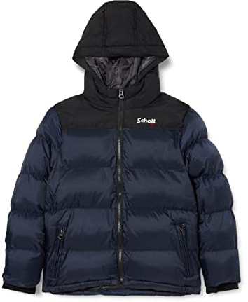 Schott NYC Mixte Enfant Utah2b Doudoune, Navy, 12 Ans EU