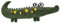 Out of the blue Plüschkissen Krokodil/Maße: 55 x 18 x 10 cm