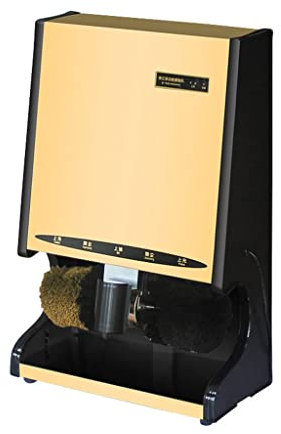 Vertical Automatic Shoe Shine Machine, Automatic Shoe Shine Electric Shoe Brush, Infrared Dual, for Commercial Hotel Lobby Hotel Electric Shoe Polisher(Gold 1)
