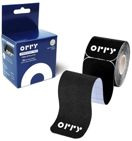 Orry - Kinesiologitejp - Pre-Cut Roll - Svart