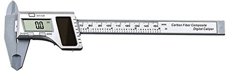 Pied à coulisse numérique électronique avec écran LCD solaire 150 mm 0-6 (pouce/mm) - Jauge de profondeur de conversion - Longueur : 24 cm