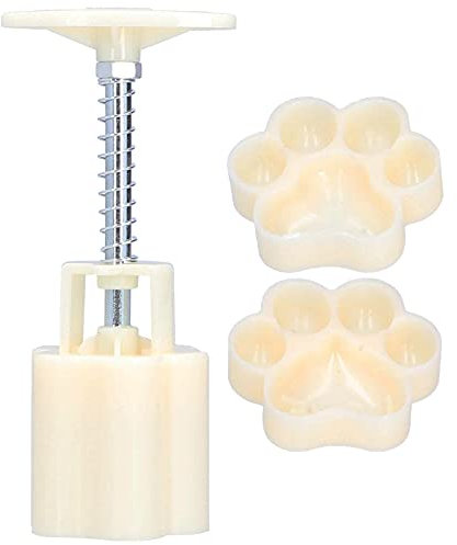 Mondkuchen-Formen, Bärenfußabdruck, Mondkuchen-Formen, Mondkuchen-Pressformen, Handpresse, Keksstempel, Mondkuchen-Maker, 50 g