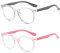 MUNSKT Occhiali Luce Blu per I Bambini, 2 Pezzi Blue Light Glasses, Occhiali Luce Blu Trasparenti, Anti Mal Di Testa Occhi Occhiali Di Sforzo