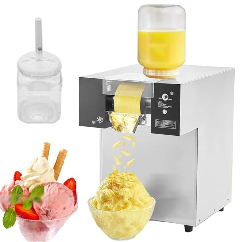 Commercial Snowflake Ice Machine, 60/120KG/24H Snow Flake Ice Cream Maker, Cool Slushie Machine, Electric Snow Cone Maker, Air Cooling for Bakery, Cafe,120KG