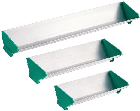 Glayent 3 Piezas 8pulgada 10pulgada 16pulgada Dual Edge Emulsión de Aluminio Scoop Coater para Herramienta de Recubrimiento de Serigrafía, 3 Tamaños