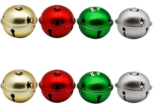 WANYI 20 Piezas Cascabeles Colores Campanilla Navideñas Campanas de Metal Cascabeles de Mascota Campanas Manualidades para DIY Manualidades Fabricación de Joyas Decoración Navideña