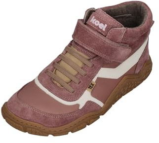 KOEL Chaussures pieds nus doublées en laine en cuir avec TEX > Couleur au choix < Semelle de trekking modèle RAMI, 600 vieux rose, 34 EU