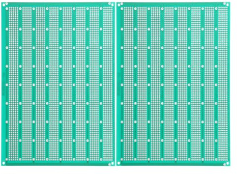 IWOWHERO 2 Placas de Circuito Impreso Sola Cara 15X20 CM Placa de Prototipado Diseño de Cinco Orificios para Proyectos Electrónicos para Soldadura y Experimentos DIY