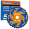 5-3/8(136mm)-30T, Ferrous Metals Cutting Circular Saw Blade, Arbor 20mm with 5/8-10mm Washer, Compatible with Cordless Saw, Metal, Steel Iron Bar, Sheet, Angle Cutting