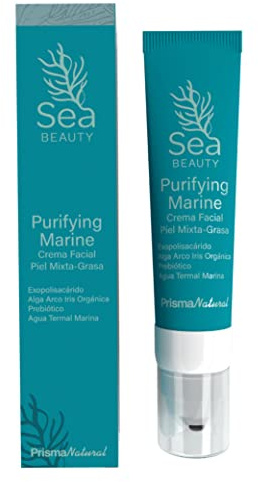 Prisma Natural Sea Beauty Purifying Marine Gesichtscreme für Mischhaut und Fett, 50 ml, natürliche Kosmetik, Anti-Aging, feuchtigkeitsspendend, für alle Hauttypen, Tag- und Nachtpflege