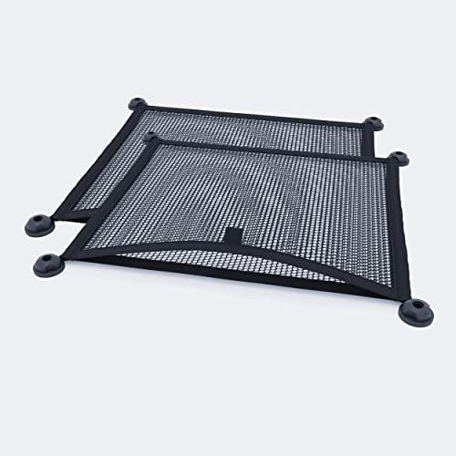 Vicera Filet de Rangement - Filet à Bagages- Organisateur pour Camping-Cars, campeurs, Bateaux, ménage Set de 2 pièces Noir