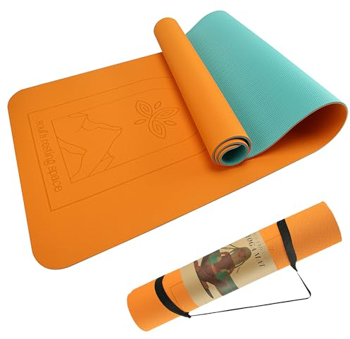 Eco-Friendly Non-Slip Yoga Mat – 6mm Thick TPE, Extra Grip for Home & Gym – Lightweight, Durable, Sweat-Resistant – With Carrying Strap