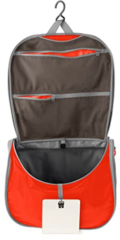 Sea to Summit Large Hanging Toiletry Bag, Travel Organizer for Men and Women, Spicy Orange
