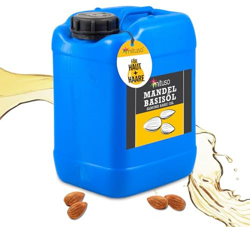 Mandel Basisöl süß, 5 Liter - vegan & gentechnikfrei | Haut- & Haarpflege, Aromatherapie, Basisöl für Massage & Naturkosmetik - mituso