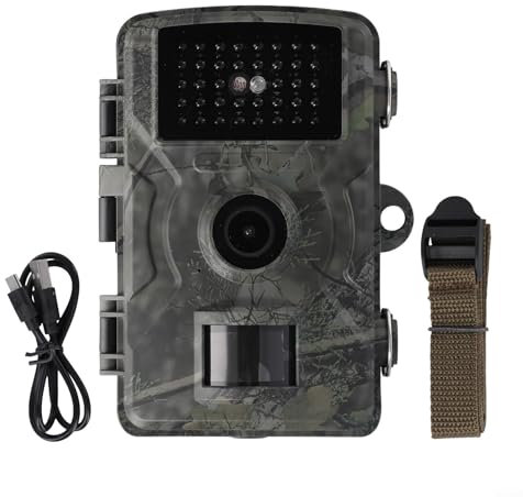 HEBEOT Caméra de surveillance de la chasse et du scoutisme - Activée par le mouvement - Pour la chasse, l'observation de la faune - 145 x 105 x 75 mm