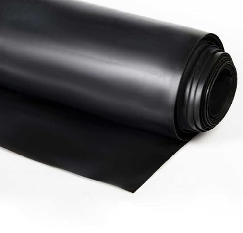 Luyckfrazy Revestimiento para estanques de 3 x 4 m, 5 x 7 m, 6 x 9 m, 8 x 10 m, 10 x 12 m, de HDPE Negro, Impermeable, para estanques de Peces koi, cascadas, Fuentes y Arroyos.(6x9m)