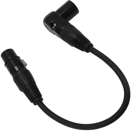 Yctze XLR -mikrofonförlängningsadapter 90 Grader 3 -stift Hane Till Kvinnlig Kabel för Högtalare Mixers Studio Sound Interfaces, & Versatile, 1m/3,3ft (30 cm / 11.81in)
