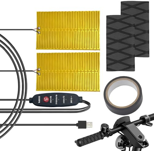 Motorcycle Grips - Temperature Control Bicycle Heated Grip Pads | Non-Slip Handlebar Grips for Bicycles | Warmer Cover for Van Bicycle ATV Dirt Bike Mountain Automotive Scooter Bikold Weather Driving