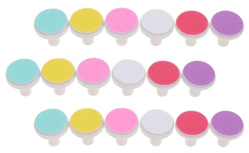 Generic Têtes de Lime à Ongles Électriques pour Bébé 18 Pièces Tête de Meulage Sécurisée en Papier Abrasif Accessoire de Soin des Ongles pour -Né à Domicile