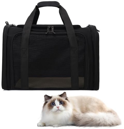 Eastrise Soft-Sided Collapsible Cat Carrier, Multi-Entry Pet Travel Bag