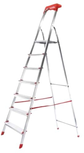House Collection, Scala pieghevole, alluminio, 7 gradini, fai da te