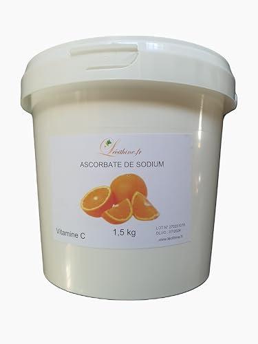 VITAMINE C ASCORBATE DE SODIUM EN POUDRE POT DE 1,5 Kg, PORT GRATUIT