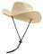 CLAPE Outdoor Cowboy Strohhut Sommer Fedora Trilby Hut Bogarthut Stroh Fischerhut mit Kinnriemen UV Schutz Outdoor Hut