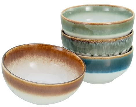 Creatable, 17546, Serie Cascade, 4-teiliges Geschirrset, Buddha Bowl Set aus Steinzeug, spülmaschinen- und mikrowellengeeignet, Qualitätsproduktion