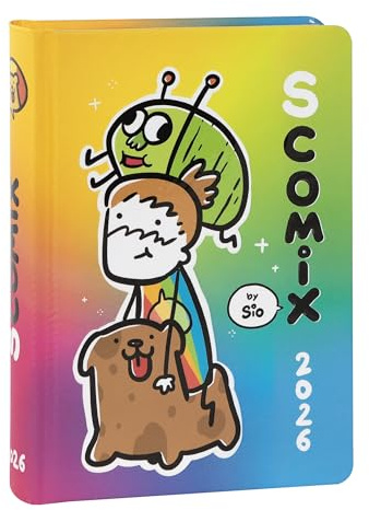 COMIX Scottecs by Sio - Agenda Scolastica 16 Mesi 2025-2026, Diario Scuola per Bambini e Ragazzi con Copertina Rigida, Ideale per Scuola Elementare e Media, 12x16.5 cm, Disegno