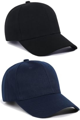 SAIIURV 2 Pezzi Cappello con Visiera per Uomo e Donna (IT, Testo, Taglia Unica, 2 Colori)