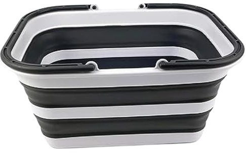 Cestino pieghevole 15x11x7 pieghevole con manico, vasca impilabile in PP TPE per uso alimentare per biancheria da campeggio da picnic