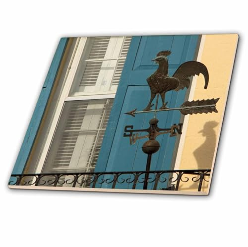 3dRose South Carolina, Charleston, Weathervane - US41 JWL0008 - Joanne Wells 12 Inch Ceramic Tile