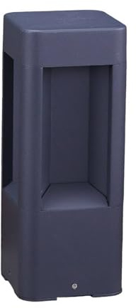 Lucande LED LED-utomhuslampa 'ANNIKA' (modern) i Svart av aluminium/grå zink (1 lamor, glödlampor ingår) - Väglampa, pollare, vägbelysning, sockellampa