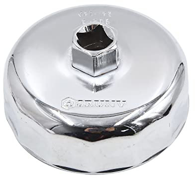 sourcing map 14 Flöten 84mm Ölfilterschlüssel Ölfilterkappen Satz Metall Ölfilter-Werkzeug Silber