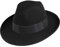 fiebig Fedora Wollfilzhut | Filzhut mit Ripsband Waterproof & Crushable (55-S, Schwarz)