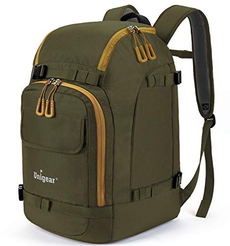 Unigear Ski Boot Backpack, Snowboard Shoes with Helmet Bag, Winter Sports Skiing Skating Rucksack