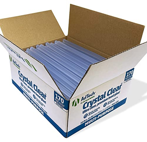 AdTech Hot Glue Sticks, 10 Inch Full Size, Clear, 170 Sticks