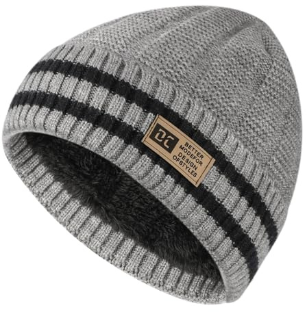 TAGVO Gorro Beanie de Lana para Hombre y Mujer, Gorro de Punto Elástico Estilo Beanie Hat Invierno, Gorro Térmico para Unisex Adulto Gorro Outdoor para Esquiar Correr Ciclismo Senderismo