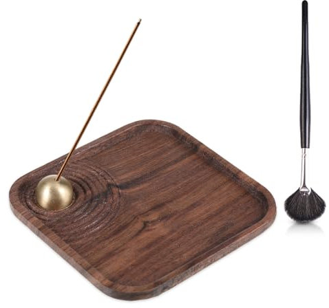 1 Stück Walnuss Räucherstäbchen Halter, Räucherstäbchenhalter, Incense Holder, Verstellbarer Räucherwinkel Räucherstäbchen Halter, für Wohndekoration, Meditations- und Yogadekoration