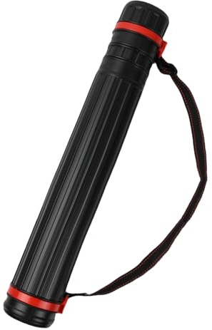 Elitecran Document Storage Poster Tube Extendable, Plastic Artist Drawing Carry Tube with Adjustable Shoulder Strap, Portable Waterproof Telescopic Storage Tube from 45cm to 71.5cm