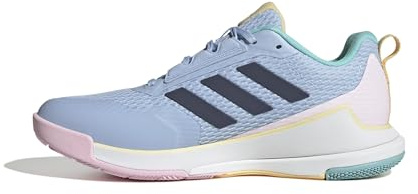 adidas Mujer Novaflight 2 Indoor Shoes, Glow Blue/Shadow Navy/Core Black, 44 2/3 EU