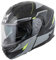 MTR K-4 Evo Klapphelm, als Jethelm & Integralhelm ECE 22.06 Geprüft, Motorradhelm mit Sonnenvisier, Mopedhelm mit Komfort-Innenfutter, Motorradhelm Herren & Damen, Fusion Grau/Neongelb, M