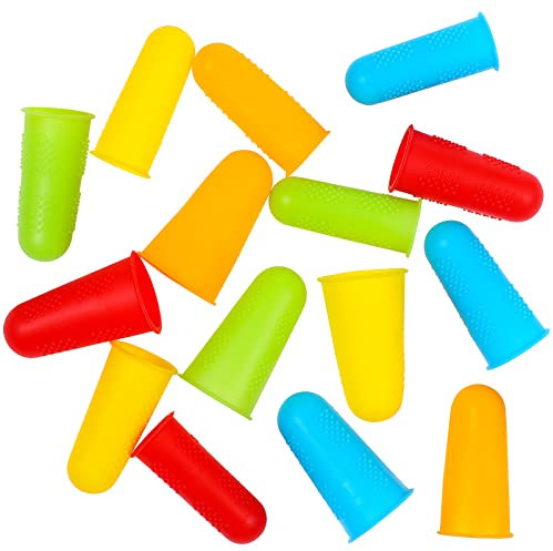 SEWOART 15pièces De Doigts Silicone Manchons Ergonomiques Pour Couture Repassage Jardinage Et Protection Confortable Pour Doigts Fissurés Et Arthrite