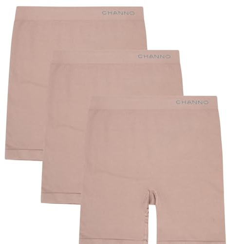 Channo Anti-friktionsbyxor i bomull utan sömmar med lätt stöd, mink, XL