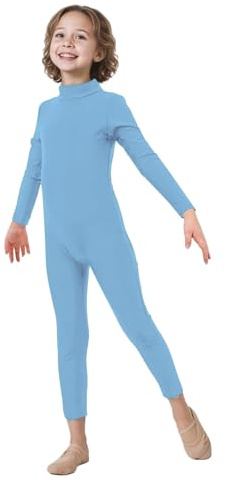 ATHX Kids High Stretch Halloween Cosplay Body Suit Unitard Costume One Piece Spandex Dance Gymnastics Bodysuit for Girls Boys