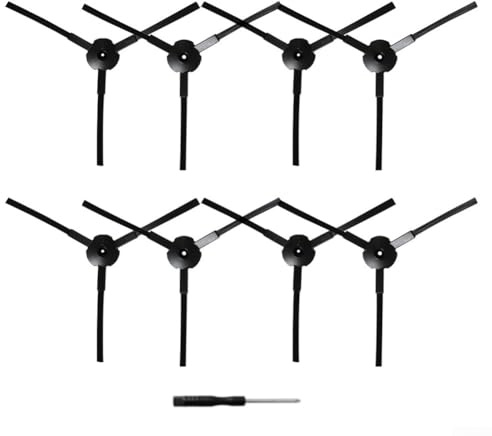 Ersatz-Seitenbürsten für MD 18510/MD 18503/MD 18600 und V3/V3S Pro/V5/V5S Pro Saugroboter, 8er-Pack mit Schraubendreher