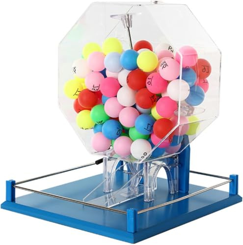 Set da bingo deluxe con 100 palline, gabbia automatica per bingo e macchina manuale della lotteria, perfetto per grandi gruppi e feste