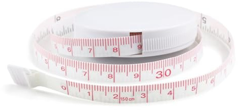 GATHINESS Mètre à Ruban Rétractable Blanc en Plastique 1,5m pour Mesurer Surfaces Courbes, Outil Portable Couture Travaux Précis